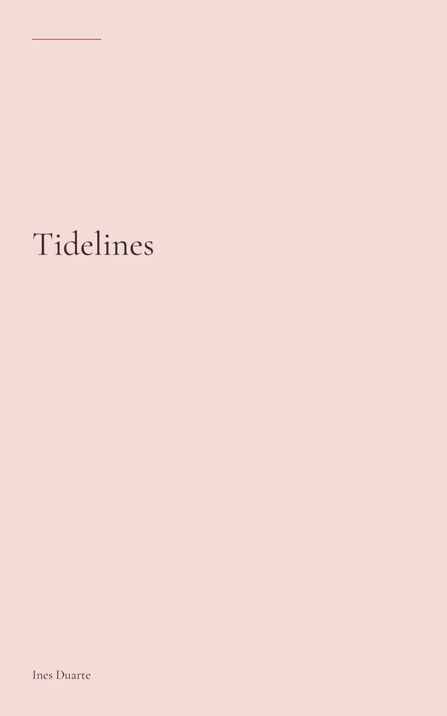 Cover of Tidelines, minimal type on pale pink